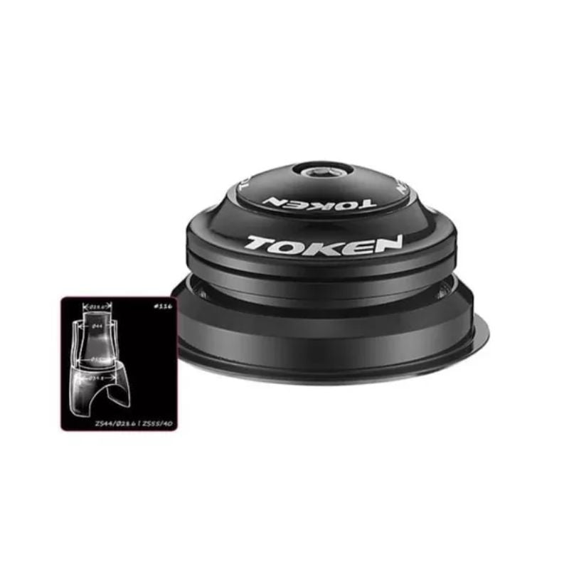 CAIXA DE DIREÇAO TOKEN TAPERED TK035AM-55  Preto
