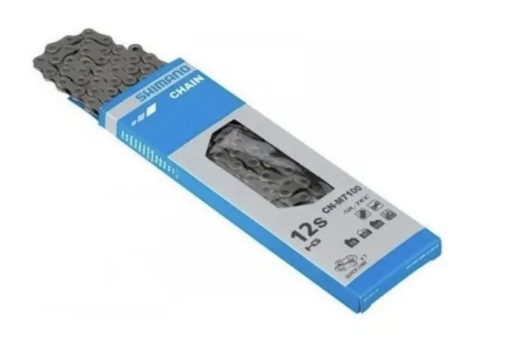 CORRENTE SHIMANO CN-M7100 126L 12V COM QUICK  12V PRATA