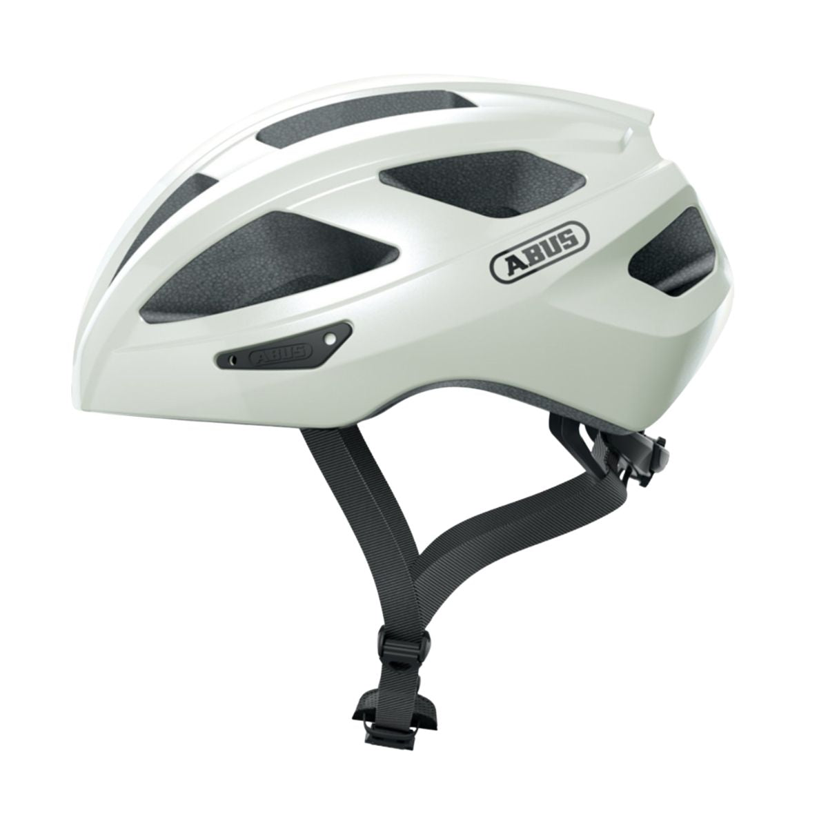 CAPACETE ABUS MACATOR BRANCO PEROLA TAM G 58 62 CM