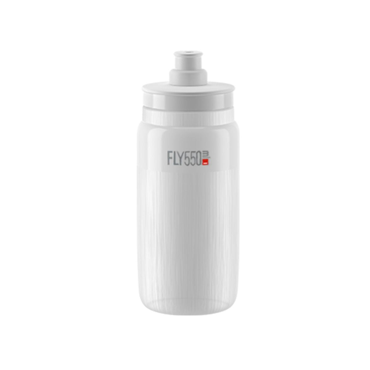 GARRAFA ELITE FLY 550ML TRANSP. LOGO CINZA/VERMELHA
