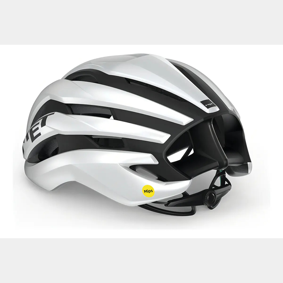 CAPACETE MET ROAD TRENTA MIPS BRANCO/PRETO M